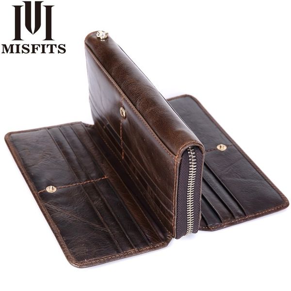 misfits genuine leather men clutch wallet organizer design long purses multi card holder money bag cowhide phone wallet for male, Red;black
misfits genuine leather men clutch wallet organizer design long purses multi card holder money bag cowhide phone wallet for male, Red;black