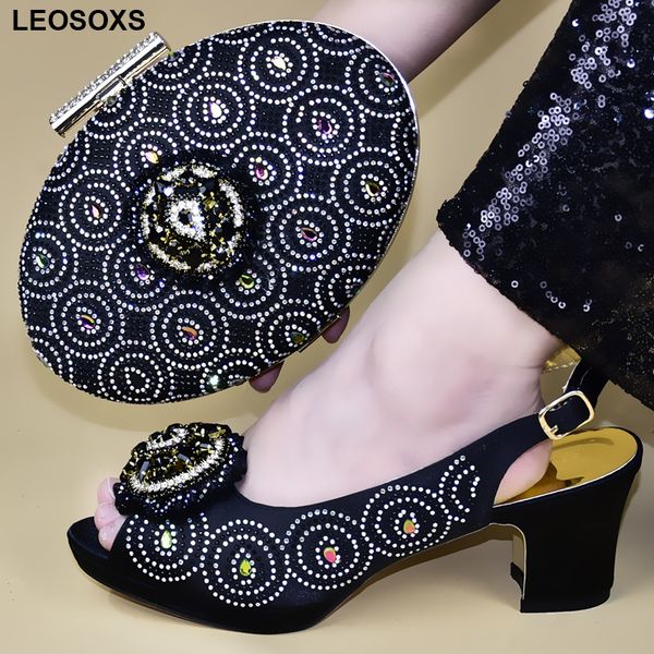 new shoes women designers metal decoration italian shoes with matching bags african women and bag set, Black
new shoes women designers metal decoration italian shoes with matching bags african women and bag set, Black