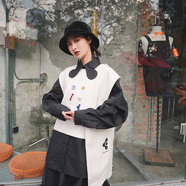 women's vests loose personality plus size women vest button decoration fun patterns sleeveless fashion wild trend xj3870, Black;white
women's vests loose personality plus size women vest button decoration fun patterns sleeveless fashion wild trend xj3870, Black;white