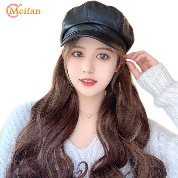 synthetic wigs meifan long curly wig with hat retro pu octagonal cap seamlessly connected for girl cosplay hair styling, Black
synthetic wigs meifan long curly wig with hat retro pu octagonal cap seamlessly connected for girl cosplay hair styling, Black