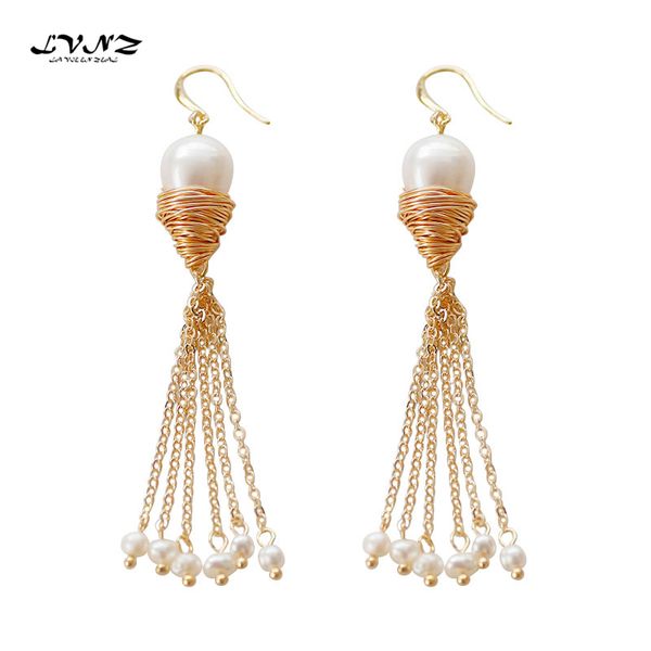 lvnz 2019 new fashion freshwater pearls tassel drop earrings long dangling woman jewelry party wedding accessories 7075a, Silver
lvnz 2019 new fashion freshwater pearls tassel drop earrings long dangling woman jewelry party wedding accessories 7075a, Silver