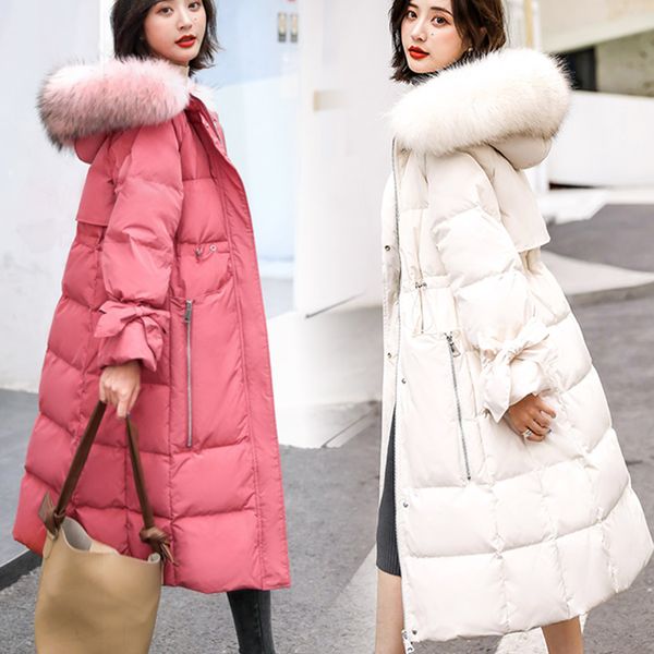 2019 new winter fashion good quality real fur collar duck long coat female zipper drawstring hooded thick warm parkas cc1220, Black
2019 new winter fashion good quality real fur collar duck long coat female zipper drawstring hooded thick warm parkas cc1220, Black