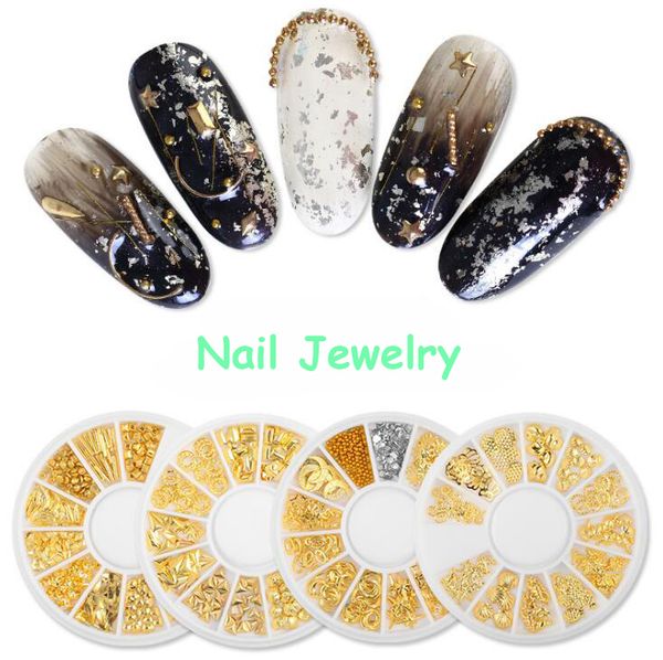 mixed style 3d nail art moon star gold metal alloy rivets shell starfish hollow star decoration nails, Silver;gold 
mixed style 3d nail art moon star gold metal alloy rivets shell starfish hollow star decoration nails, Silver;gold