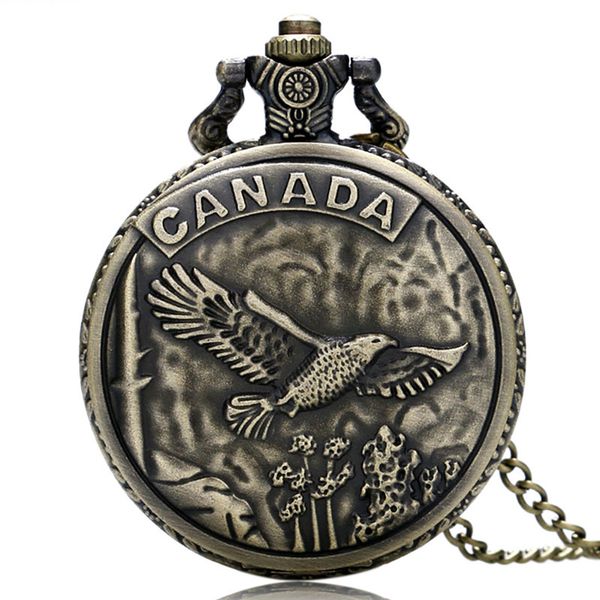retro bronze canada eagle case design cool quartz pocket watch fob watches with necklace chain for men boys, Slivery;golden
retro bronze canada eagle case design cool quartz pocket watch fob watches with necklace chain for men boys, Slivery;golden