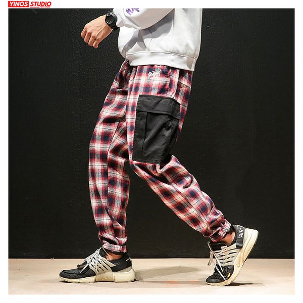 men's pants drop mens japanese harem joggers men streetwear causal plaid male autumn sweatpants toursers, Black
men's pants drop mens japanese harem joggers men streetwear causal plaid male autumn sweatpants toursers, Black