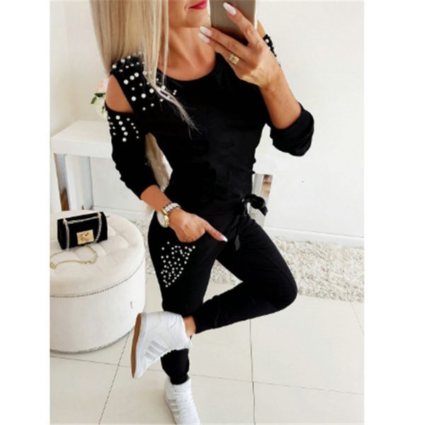 women jogger tracksuit spring winter casual tracksuits for women sets long cold shoulder beading sweatshirt and pant suits, Gray
women jogger tracksuit spring winter casual tracksuits for women sets long cold shoulder beading sweatshirt and pant suits, Gray