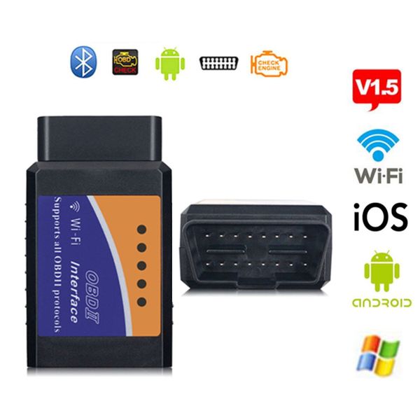 wifi elm327 v1.5 obd2 scanner car diagnostic tool obdii elm 327 code reader for android/ios/pc
wifi elm327 v1.5 obd2 scanner car diagnostic tool obdii elm 327 code reader for android/ios/pc