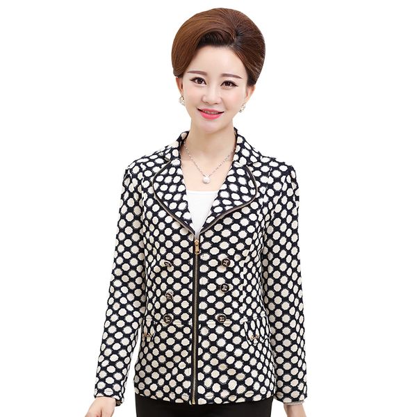 women's jackets middle-aged and elderly coat 2021 spring autumn dot printing zipper casual jacket outerwear female plus size xl 5xl, Black;brown
women's jackets middle-aged and elderly coat 2021 spring autumn dot printing zipper casual jacket outerwear female plus size xl 5xl, Black;brown