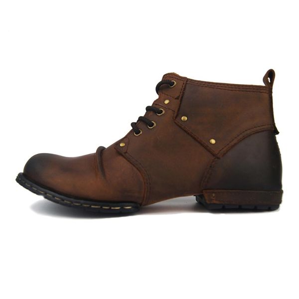 crazy horse cow leather full handmade oxford cowboy ankle boots italian sewing wild man vintage brown leather boots, Black
crazy horse cow leather full handmade oxford cowboy ankle boots italian sewing wild man vintage brown leather boots, Black
