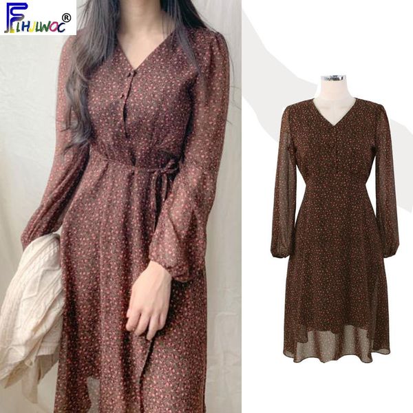 autumn basic dresses women fashion long sleeve slim waist floral printed vintage dress korea style clothes cute design 9202, Black;pink
autumn basic dresses women fashion long sleeve slim waist floral printed vintage dress korea style clothes cute design 9202, Black;pink