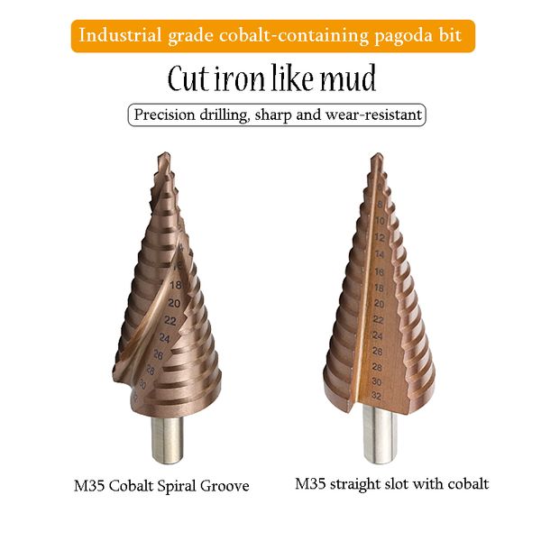 hss cobalt step drill set nitrogen high speed steel spiral for triangle shank metal cone hole woodworking tools metal drills
hss cobalt step drill set nitrogen high speed steel spiral for triangle shank metal cone hole woodworking tools metal drills