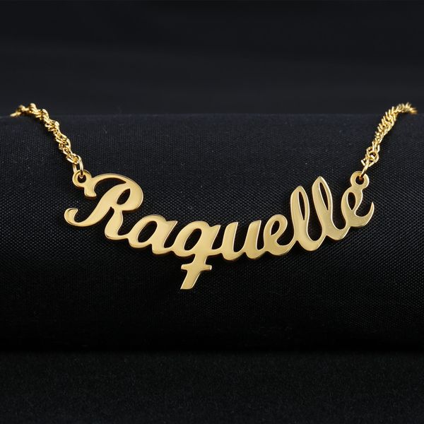 customized font name charm necklace personalized custom handwriting name plate pendants necklaces link chain jewelry women gift, Silver
customized font name charm necklace personalized custom handwriting name plate pendants necklaces link chain jewelry women gift, Silver