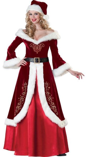 new year cosplay party velvet long sleeve robe santa claus costumes for adult, women luxury christmas princess queen long dress, Black;red
new year cosplay party velvet long sleeve robe santa claus costumes for adult, women luxury christmas princess queen long dress, Black;red