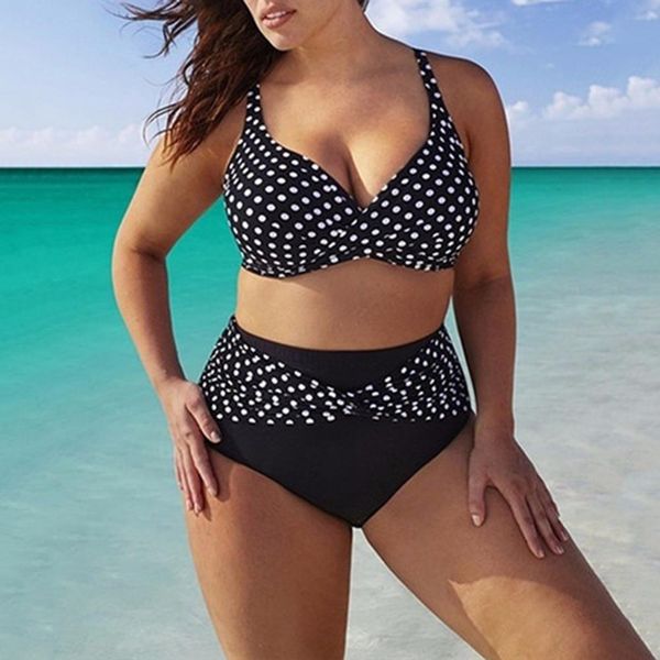 women polka dot padded wireless halter bikini set swimsuit bathing suit, White;black
women polka dot padded wireless halter bikini set swimsuit bathing suit, White;black
