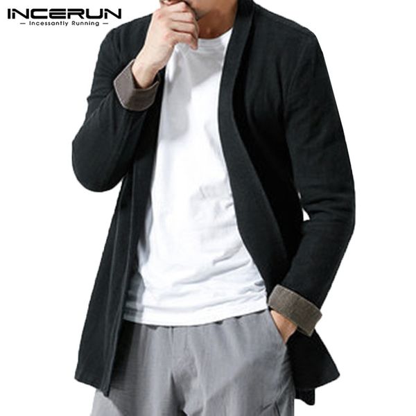 chinese style men outerwear trench coat cotton lapel long sleeve open stitch cardigan casual vintage jacket streetwear incerun, Tan;black
chinese style men outerwear trench coat cotton lapel long sleeve open stitch cardigan casual vintage jacket streetwear incerun, Tan;black