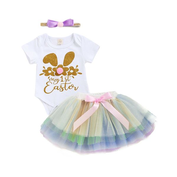3PCS Newborn Baby Girl Clothes Easter Bunny Print Bodysuit+ Colorful Tutu Skirt+Headband Outfit Set
3PCS Newborn Baby Girl Clothes Easter Bunny Print Bodysuit+ Colorful Tutu Skirt+Headband Outfit Set