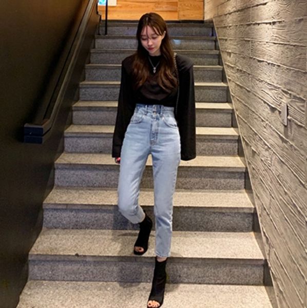 high waist women jeans ankle length all match basic straight light blue jeans retro daily vintage 2020 fitness trousers pants
high waist women jeans ankle length all match basic straight light blue jeans retro daily vintage 2020 fitness trousers pants