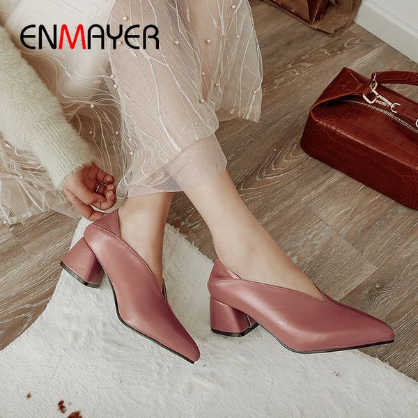 enmayer 2020 pointed toe women pumps fashion mules women shoes square high heel pu leather casual classic lady pumps size 34-43, Black
enmayer 2020 pointed toe women pumps fashion mules women shoes square high heel pu leather casual classic lady pumps size 34-43, Black
