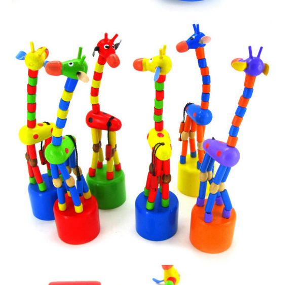 

Детские игрушки Разведка Подставка для игрушек Разноцветные качалки Жираф Дерев