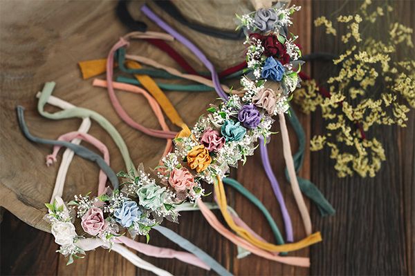 13 color rose headdress full moon 100 days old baby p hair lead flower original newborn pgraphy props, Slivery;white
13 color rose headdress full moon 100 days old baby p hair lead flower original newborn pgraphy props, Slivery;white