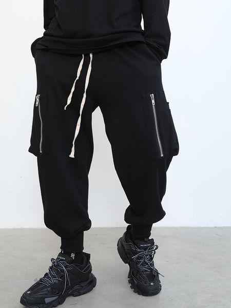 customize 27-46 2019 men's clothing fashion personality hip hop punk zipper stereo pocket casual pants plus size costumes, Black
customize 27-46 2019 men's clothing fashion personality hip hop punk zipper stereo pocket casual pants plus size costumes, Black