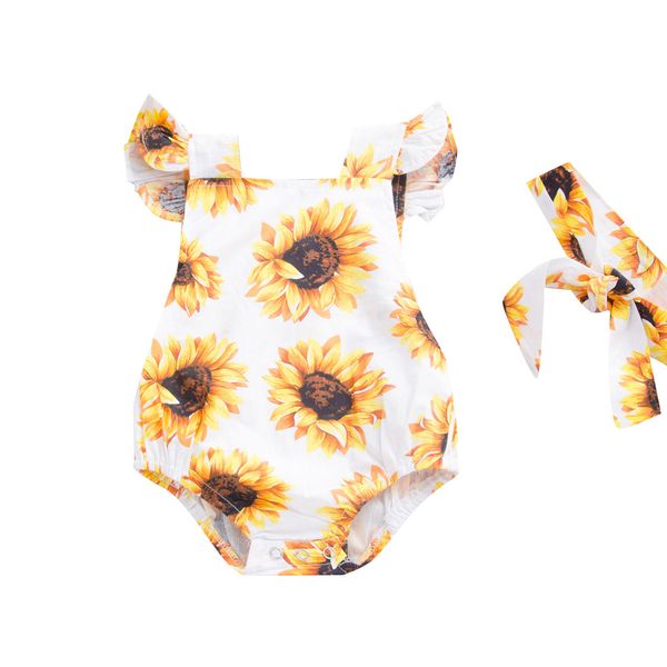 SAGACE Cotton Rompers Newborn Sunflower Print Ruched Bodysuit With Hnadband outfits For Baby Girl Clothes Infant Romper
SAGACE Cotton Rompers Newborn Sunflower Print Ruched Bodysuit With Hnadband outfits For Baby Girl Clothes Infant Romper