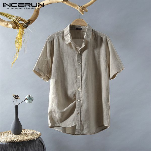 incerun 2020 summer men casual shirt solid color short sleeve button lapel brand shirts breathable streetwear harajuku blouse, White;black
incerun 2020 summer men casual shirt solid color short sleeve button lapel brand shirts breathable streetwear harajuku blouse, White;black