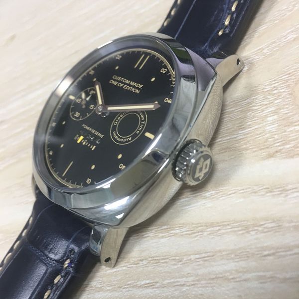 44mm watch men automatic mechanical date black stainless steel case leather strap luminous watches men cm112, Slivery;brown
44mm watch men automatic mechanical date black stainless steel case leather strap luminous watches men cm112, Slivery;brown