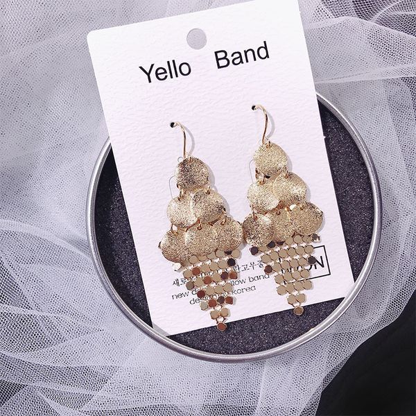 new fashion nightclub style joker exaggerated stud earrings long geometry round fringe earrings silver needle vintage earrings, Golden
new fashion nightclub style joker exaggerated stud earrings long geometry round fringe earrings silver needle vintage earrings, Golden