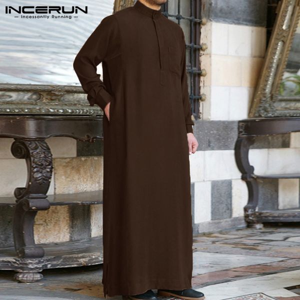 incerun men muslim islamic kaftan arab vintage long sleeve men thobe robe loose fashion kaftan clothing 2020 plus size 5xl, Red
incerun men muslim islamic kaftan arab vintage long sleeve men thobe robe loose fashion kaftan clothing 2020 plus size 5xl, Red
