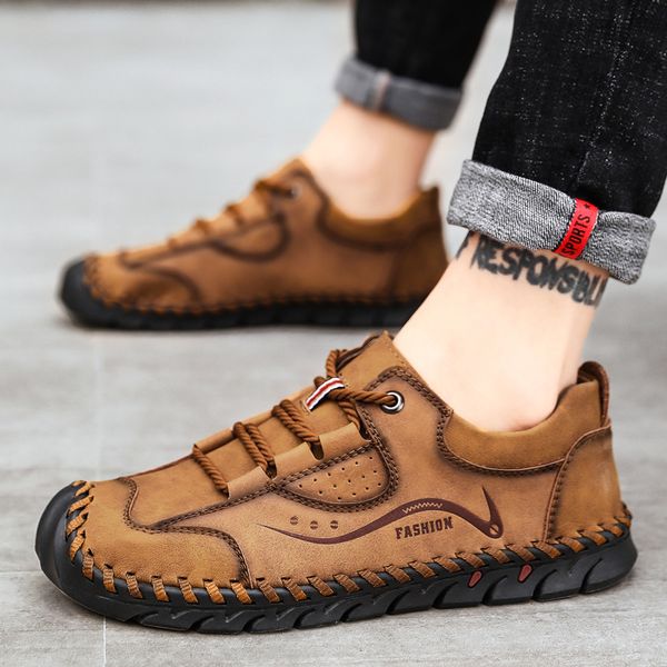 new handmade retro leisure fashion casual men shoes leather shoe male comfortable flat loafers big size 38-48, Black
new handmade retro leisure fashion casual men shoes leather shoe male comfortable flat loafers big size 38-48, Black