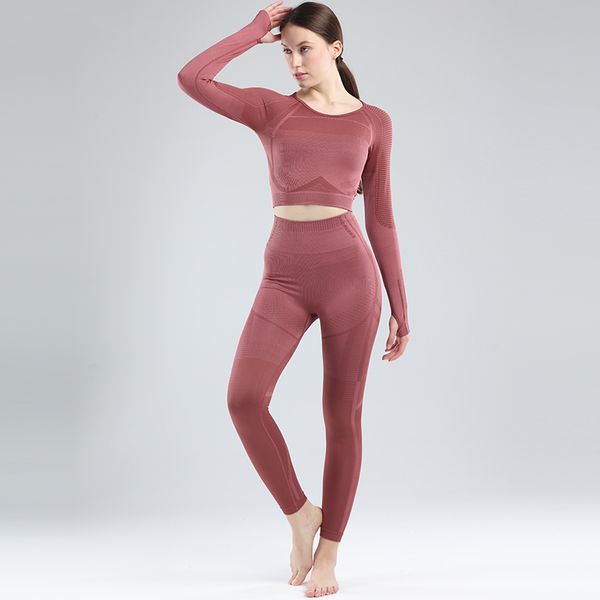 2pcs women sport suit long sleeve shirts crop seamless yoga leggings yoga set gym clothes fitness tracksuit workout set, White;red
2pcs women sport suit long sleeve shirts crop seamless yoga leggings yoga set gym clothes fitness tracksuit workout set, White;red