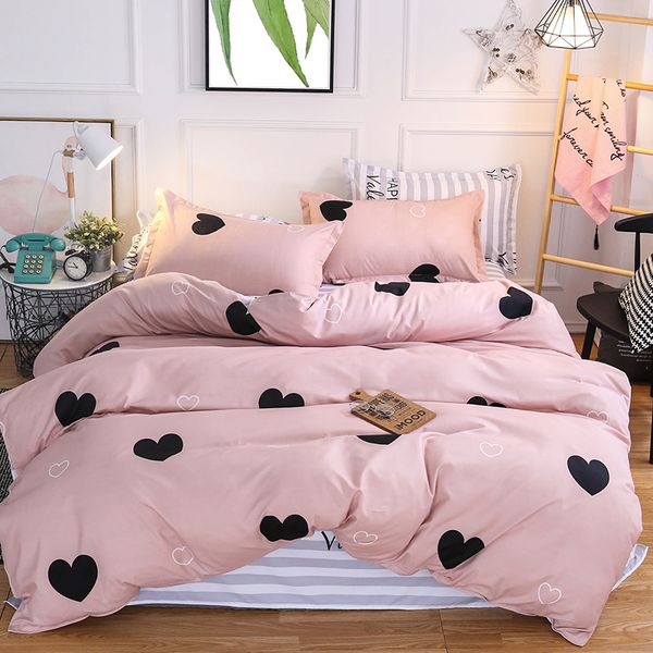 3/4pcs pink color heart printed bed linen set single double king size bedding set couple bed quilt cover sheets
3/4pcs pink color heart printed bed linen set single double king size bedding set couple bed quilt cover sheets