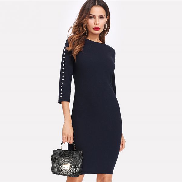 women designer dresses women clothes navy pearls beaded sheath pencil dress length sleeve zipper dress winter women office ladies dress, Black;gray
women designer dresses women clothes navy pearls beaded sheath pencil dress length sleeve zipper dress winter women office ladies dress, Black;gray
