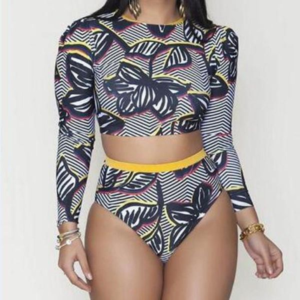 kancoold women's swimsuit tropical leaves print rash guard surfing split suit set beach suit fashion swimwear women 2020apr11
kancoold women's swimsuit tropical leaves print rash guard surfing split suit set beach suit fashion swimwear women 2020apr11