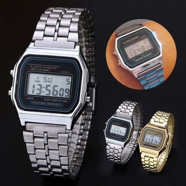 fashion men women watches alloy belt led digital watch clock relogio masculino men boy wrist watches timer, Slivery;brown
fashion men women watches alloy belt led digital watch clock relogio masculino men boy wrist watches timer, Slivery;brown