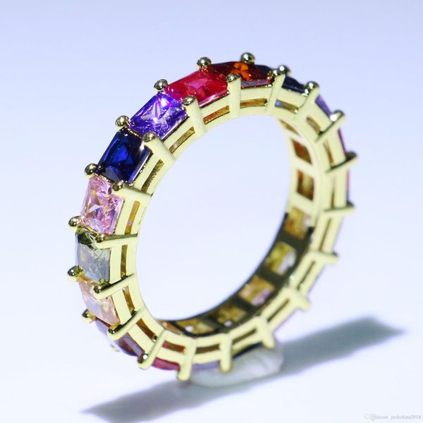 size 5-10 new arrival luxury jewelry 925 sterling silver&gold fill princess cut multi z cz diamond seven color women band ring, Slivery;golden
size 5-10 new arrival luxury jewelry 925 sterling silver&gold fill princess cut multi z cz diamond seven color women band ring, Slivery;golden