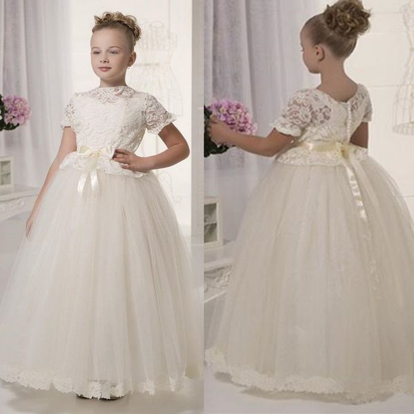 flower girl dresses short sleeve lace applique for weddings party tulle holy communion dress for girls christmas pageant dresses, Red;yellow
flower girl dresses short sleeve lace applique for weddings party tulle holy communion dress for girls christmas pageant dresses, Red;yellow