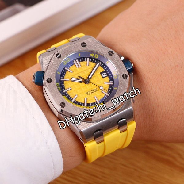 new royal 15710st a2813 automatic mens watch 42mm steel case white yellow inner texture dial yellow rubber watches supre hi_watch h02e5, Slivery;brown
new royal 15710st a2813 automatic mens watch 42mm steel case white yellow inner texture dial yellow rubber watches supre hi_watch h02e5, Slivery;brown