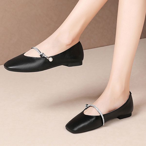 genuine leather flat heel shoes crystal decoration slip-on women flats sneakers shoes spring fashion flats, Black
genuine leather flat heel shoes crystal decoration slip-on women flats sneakers shoes spring fashion flats, Black