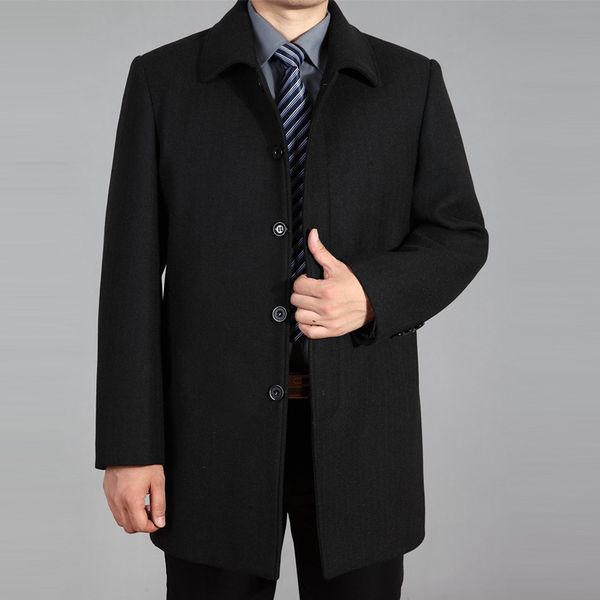 casual fashion long wool blend mens coat long sleeve turn down collar men jacket slim solid korean male fashion coat, Black
casual fashion long wool blend mens coat long sleeve turn down collar men jacket slim solid korean male fashion coat, Black