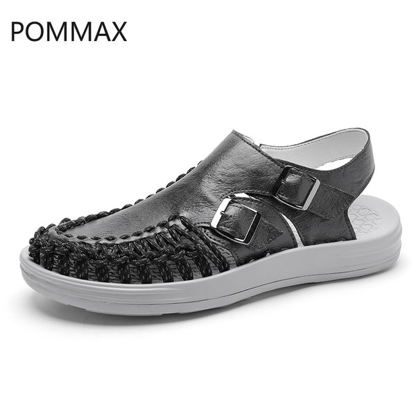 2019 summer men's sandals breathable fashion handmade weaving casual shoes outdoor non-slip beach shoes big size 45, Black
2019 summer men's sandals breathable fashion handmade weaving casual shoes outdoor non-slip beach shoes big size 45, Black