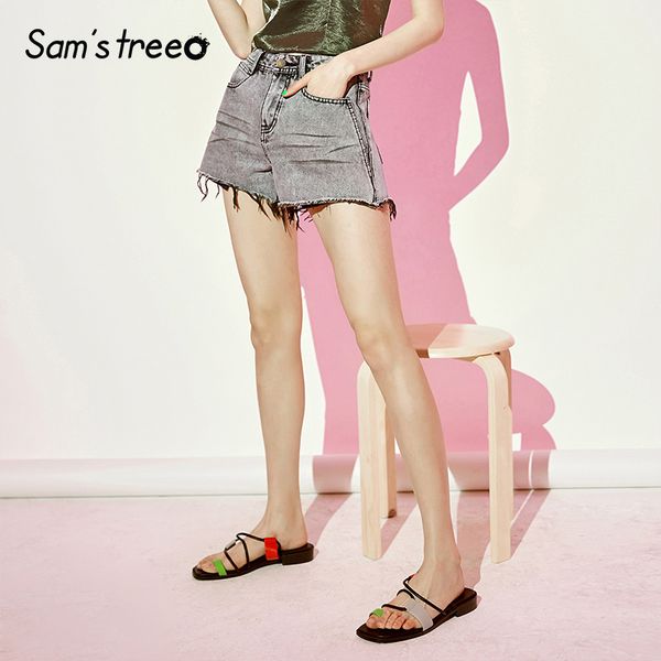 samstree dark grey frayed denim shorts women casual 2020 summer short jeans fashion streetwear mid waist female bottoms, White;black
samstree dark grey frayed denim shorts women casual 2020 summer short jeans fashion streetwear mid waist female bottoms, White;black