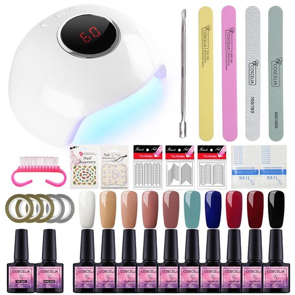 24w lamp for nail 10 color uv gel nail polish kit manicure machine art tools set base varnish semi permanant uv lamp
24w lamp for nail 10 color uv gel nail polish kit manicure machine art tools set base varnish semi permanant uv lamp