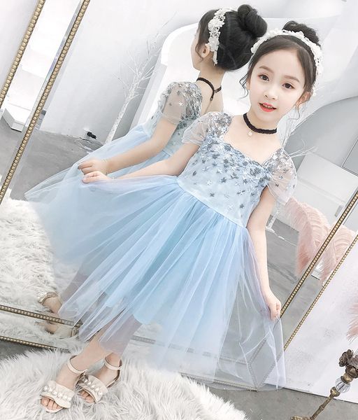 new summer children wildflower embroidery sequins princess baby super fairy mesh girl dress t200417, Red;yellow
new summer children wildflower embroidery sequins princess baby super fairy mesh girl dress t200417, Red;yellow