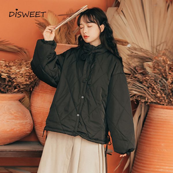 retro diamond shaped plaid winter cotton padded woman elegant loose single-breasted long-sleeved coat ladies warm bowknot coat, Black
retro diamond shaped plaid winter cotton padded woman elegant loose single-breasted long-sleeved coat ladies warm bowknot coat, Black