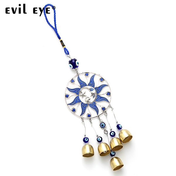 evil eye fashion alloy sun shape golden bell charm car keychain jewelry pendant with bule evil eye bead ey4738, Silver
evil eye fashion alloy sun shape golden bell charm car keychain jewelry pendant with bule evil eye bead ey4738, Silver