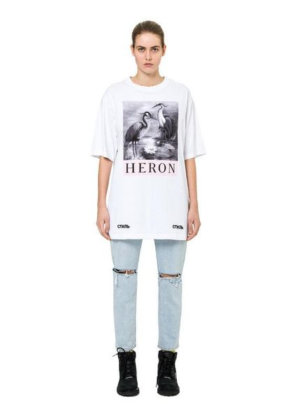 женщины лето tshirts сыпучие короткие одежда xianhe коротким рукавом классический crane порошок печать tees мода одежда, White
женщины лето tshirts сыпучие короткие одежда xianhe коротким рукавом классический crane порошок печать tees мода одежда, White