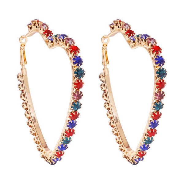 2020 new european american stylish crystal open heart hoop earrings big geometric women rhinestone ear jewelry valentine's gift, Golden;silver
2020 new european american stylish crystal open heart hoop earrings big geometric women rhinestone ear jewelry valentine's gift, Golden;silver