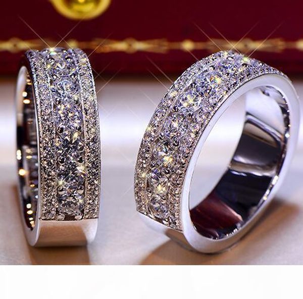 brilliant solid 925 sterling silver wedding anniversary round lovers sona diamond ring engagement band fine jewelry men women fan gift, Slivery;golden
brilliant solid 925 sterling silver wedding anniversary round lovers sona diamond ring engagement band fine jewelry men women fan gift, Slivery;golden